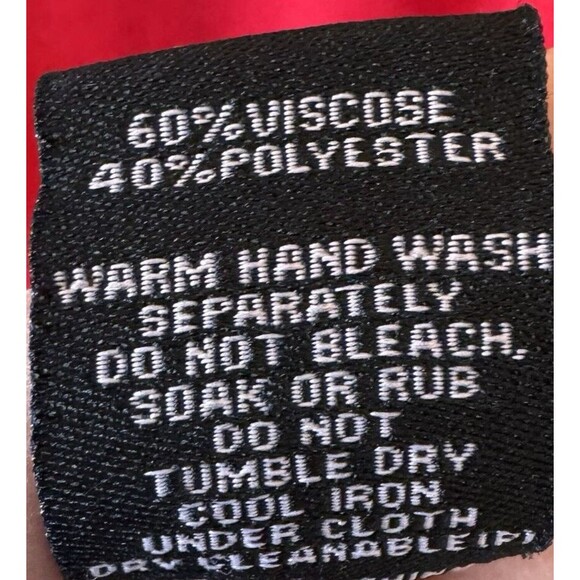 Estelle Blouse Womens L Casual  V-Neck Tie‎ Cuff Long Sleeve Round Hem Top Red - Picture 8 of 11